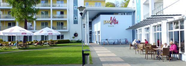 Eingangsbereich des Hotels Pro Vita. Foto: Kolberg-Café