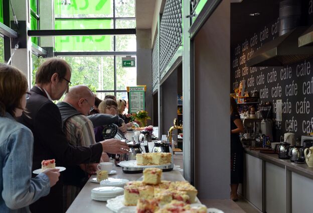 Eingangsbereich des Kulturzentrums RCK. Foto: Kolberg-Café Im Eingangsbereich des Kulturzentrums RCK. Foto: Kolberg-Café