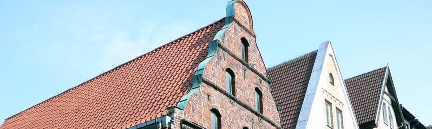 Das Dach des alten Patrizierhauses in Kolberg. Foto: Kolberg-Café