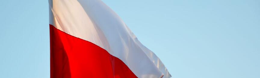 Flagge Polens. Foto: Jens Hansel