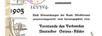 Historischer Bäderführer. Quelle: Vorstand des Verbands deutscher Ostsee-Bäder, 1905