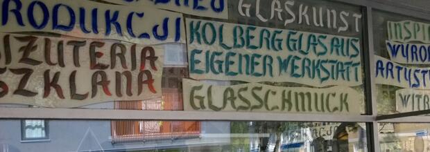 Kolberger Glas-Geschäft. Foto: Kolberg-Café