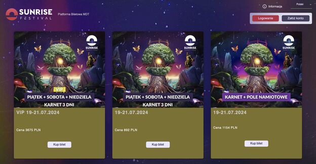 Screenshot der Website des Sunrise-Festival Kolberg 2024 vom 21.1.2024