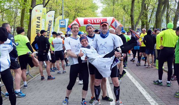 Vor dem Start eines Kolberg-Marathons Vor dem Start eines Kolberg-Marathons