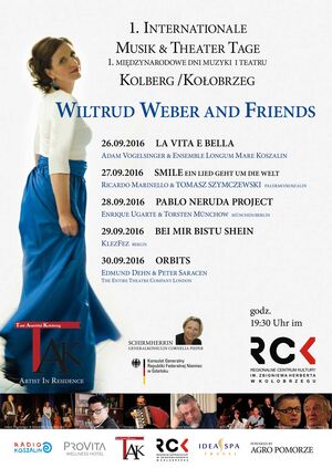 Plakat zu den Theater-Musik-Tagen Kolberg 2016