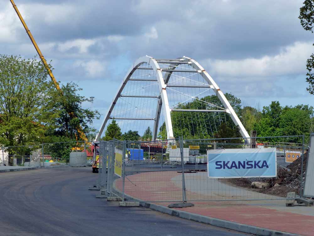 Hafenbrücke in Kolobrzeg (Kolberg) im Bau. Foto: Kolberg-Café Hafenbrücke in Kolobrzeg (Kolberg) im Bau. Foto: Kolberg-Café