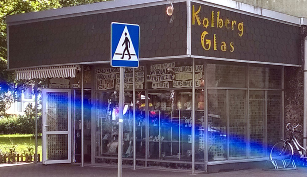 Geschäft für Kolberg Glas. Foto: Kolberg-Café