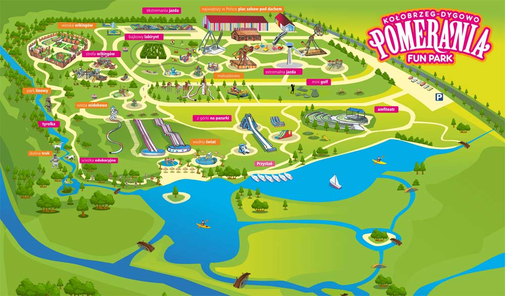 Plan des neuen Freizeitparks. Quelle: http://parkpomerania.pl/ Plan des neuen Freizeitparks. Quelle: http://parkpomerania.pl/