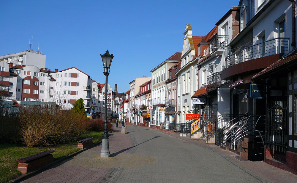 Die Straße Ul. Dubois ist Teil der neuen Altstadt in Kolberg. Foto: Kolberg-Café