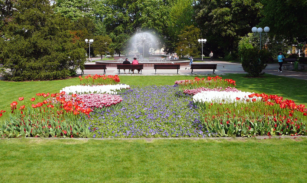 Park am Platz des 18. März in Kolberg. Foto: Kolberg-Café