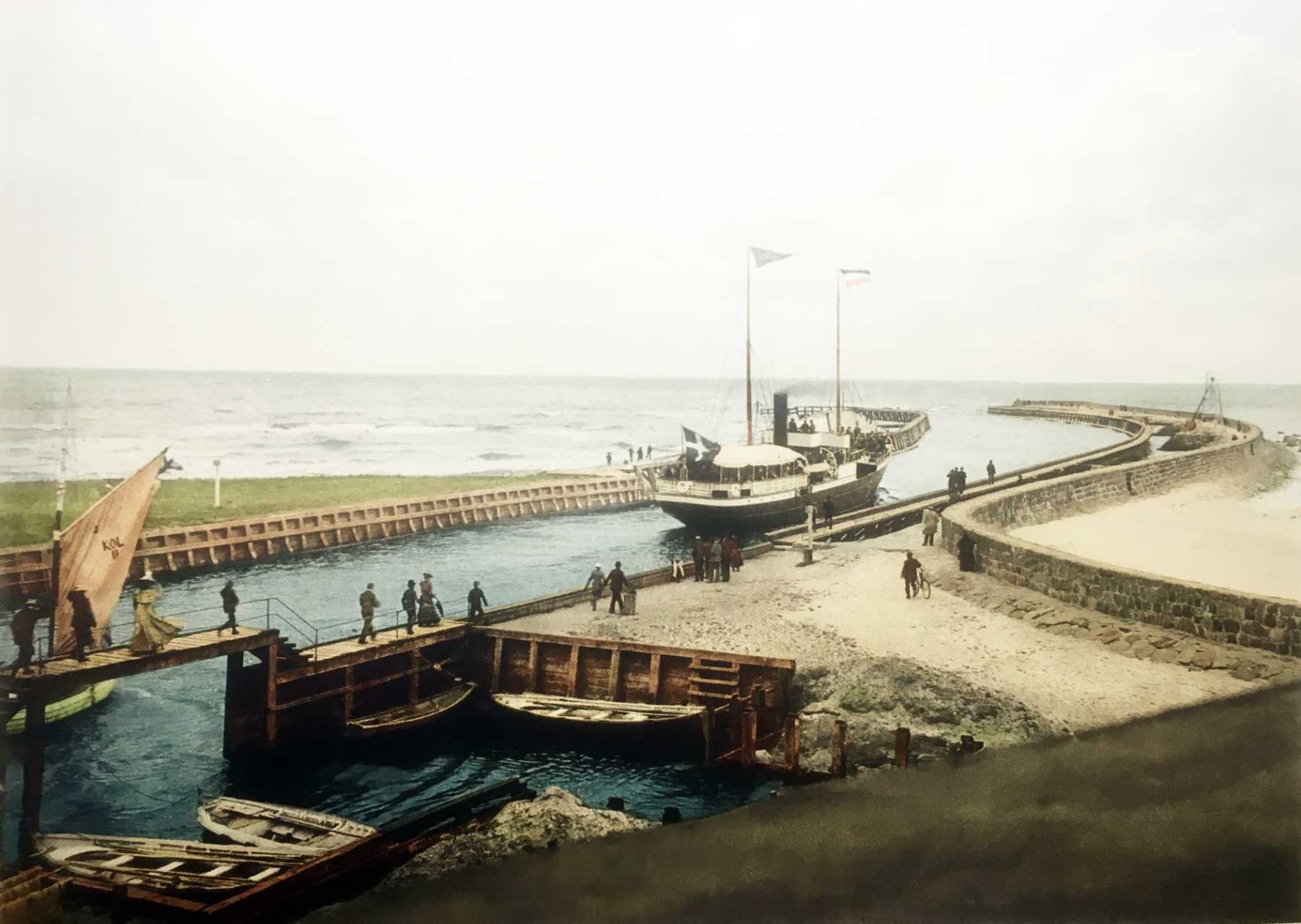 Hafen Kolberg um 1900. Quelle: ETHZ, Deutschland um 1900