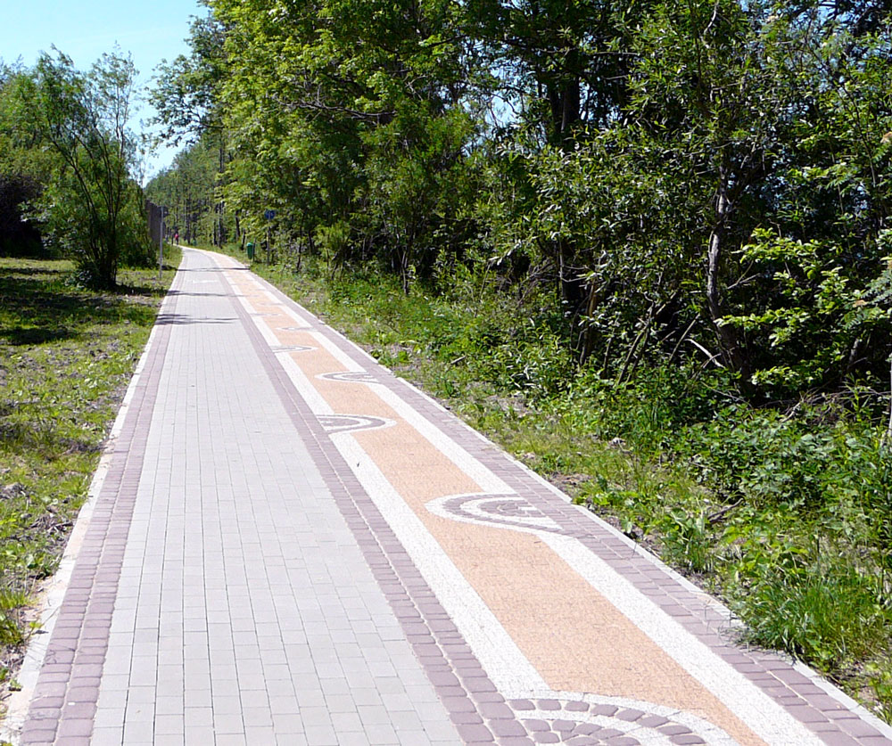 Ein Fahrradweg in Kolobrzeg - Kolberg. Foto: Kolberg-Cafe