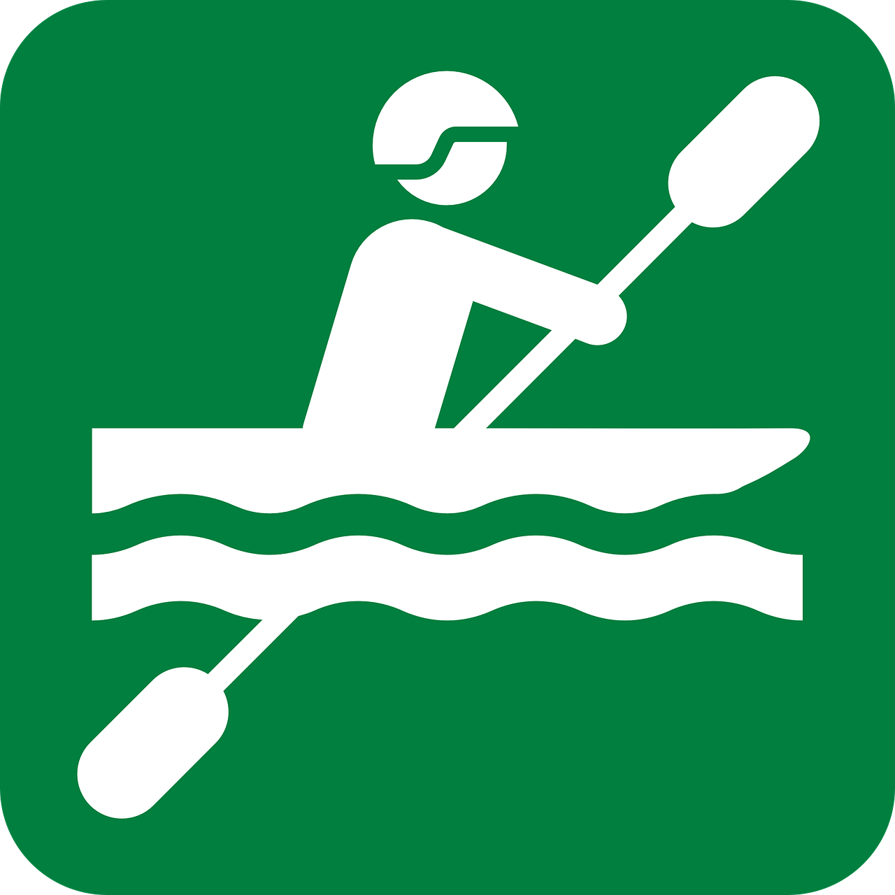 Schild "Kajak unterwegs". Foto:Clker-Free-Vector-Images via Pixabay